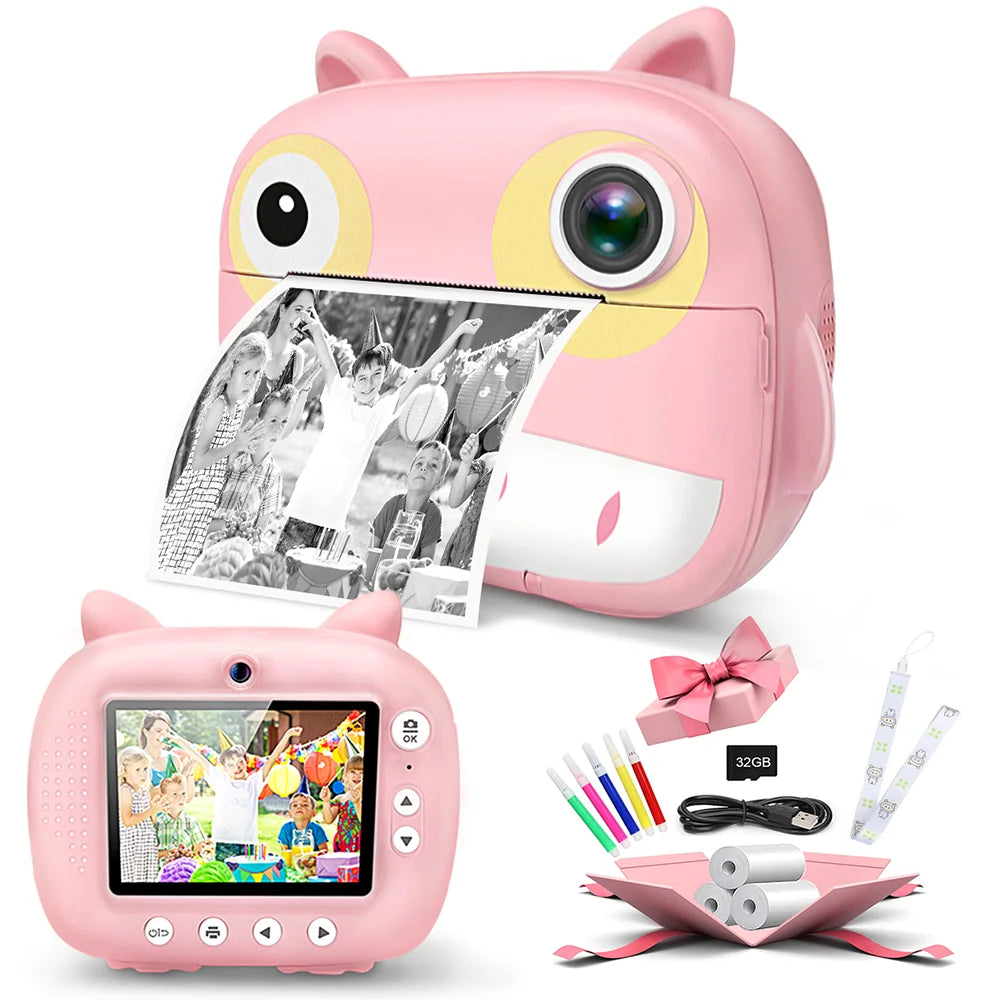 9IMOD Instant Print Camera for Kids - 2.4inch 1080P Selfie &amp; Video
