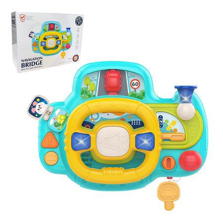 Coolplay Baby Simulation Driving Car &ndash; Interactive Music and Lighting Fun Blue with box