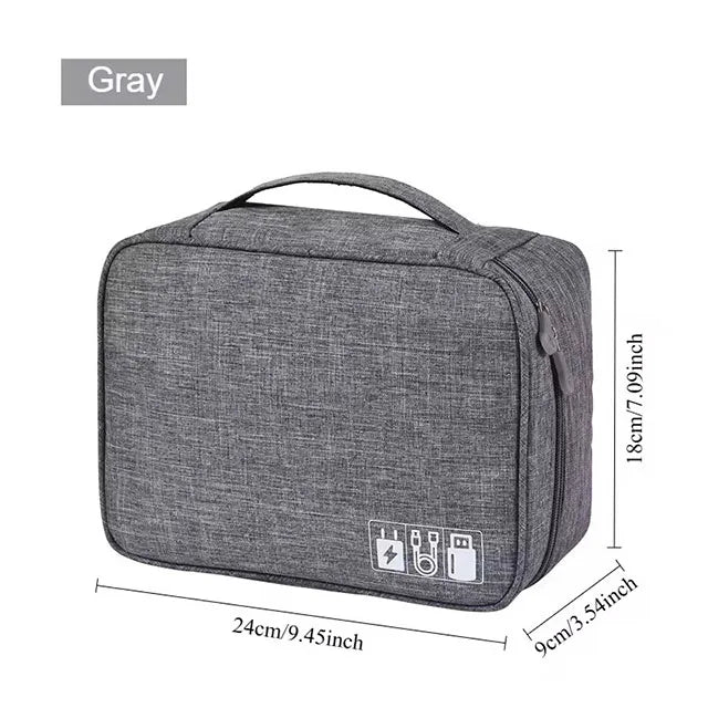 Waterproof USB Cable Organizer &ndash; Travel Ready Slim Design B grey