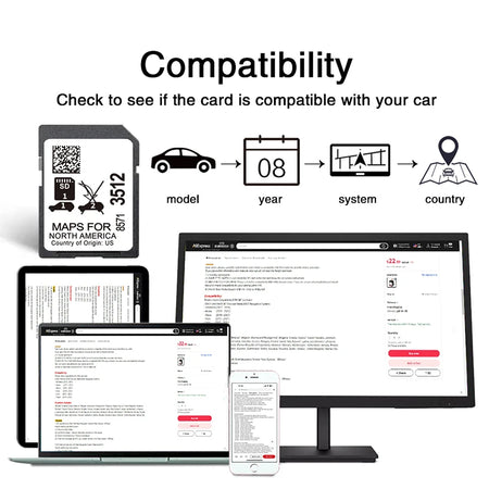 8571-3512 Sat Nav Card &ndash; Canada USA Mexico Maps Update