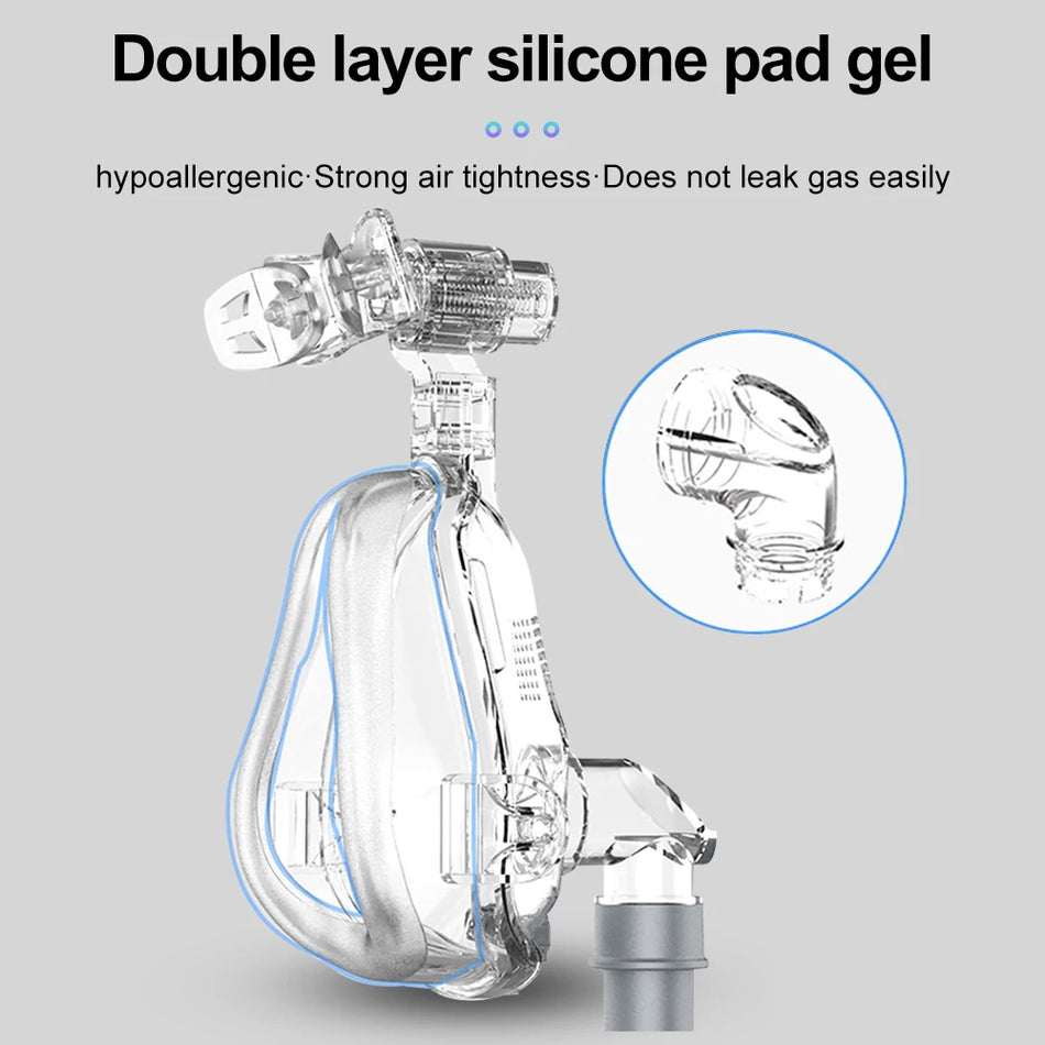 RESOXY CPAP Full Face Mask - Silicone Comfort Headgear