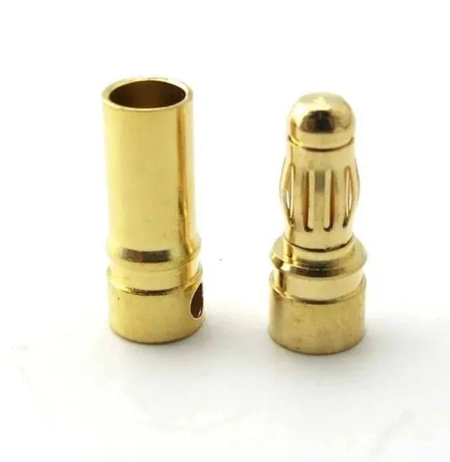 Gold Bullet Connector Banana Plug For ESC Battery Motor - 4mm