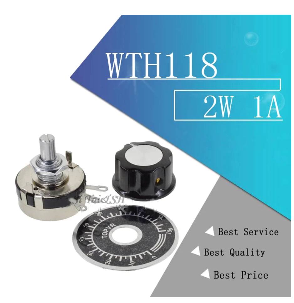 1 Set WTH118 DIY Kit Parts 2W 1A Potentiometer 100K