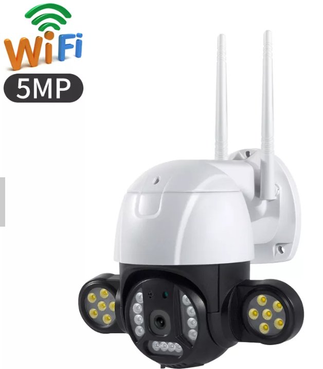 OUTDOOR CAMERA FOR LARGE AREAS. New 5MP With 24 Large LEDs Day/Night Vision Wireless Ptz Dome Camera. For Large Houses, Factories, Warehouses And Estates. Outdoor Human Detection, Auto Tracking Wifi Camera