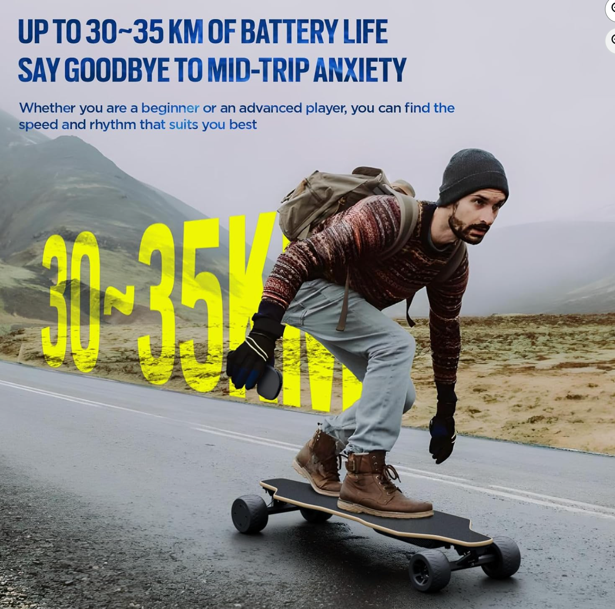 Qekud Electric Skateboard With Remote Control &ndash; Powerful