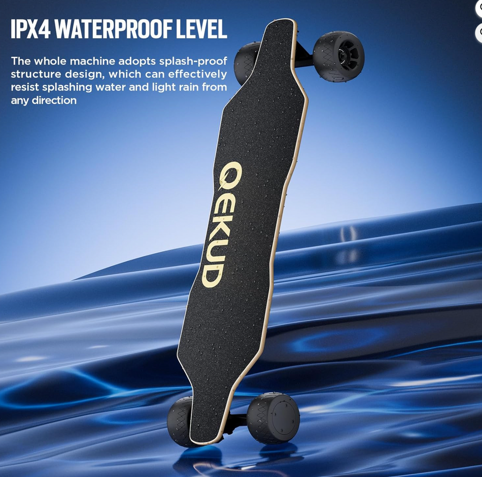 Qekud Electric Skateboard With Remote Control &ndash; Powerful