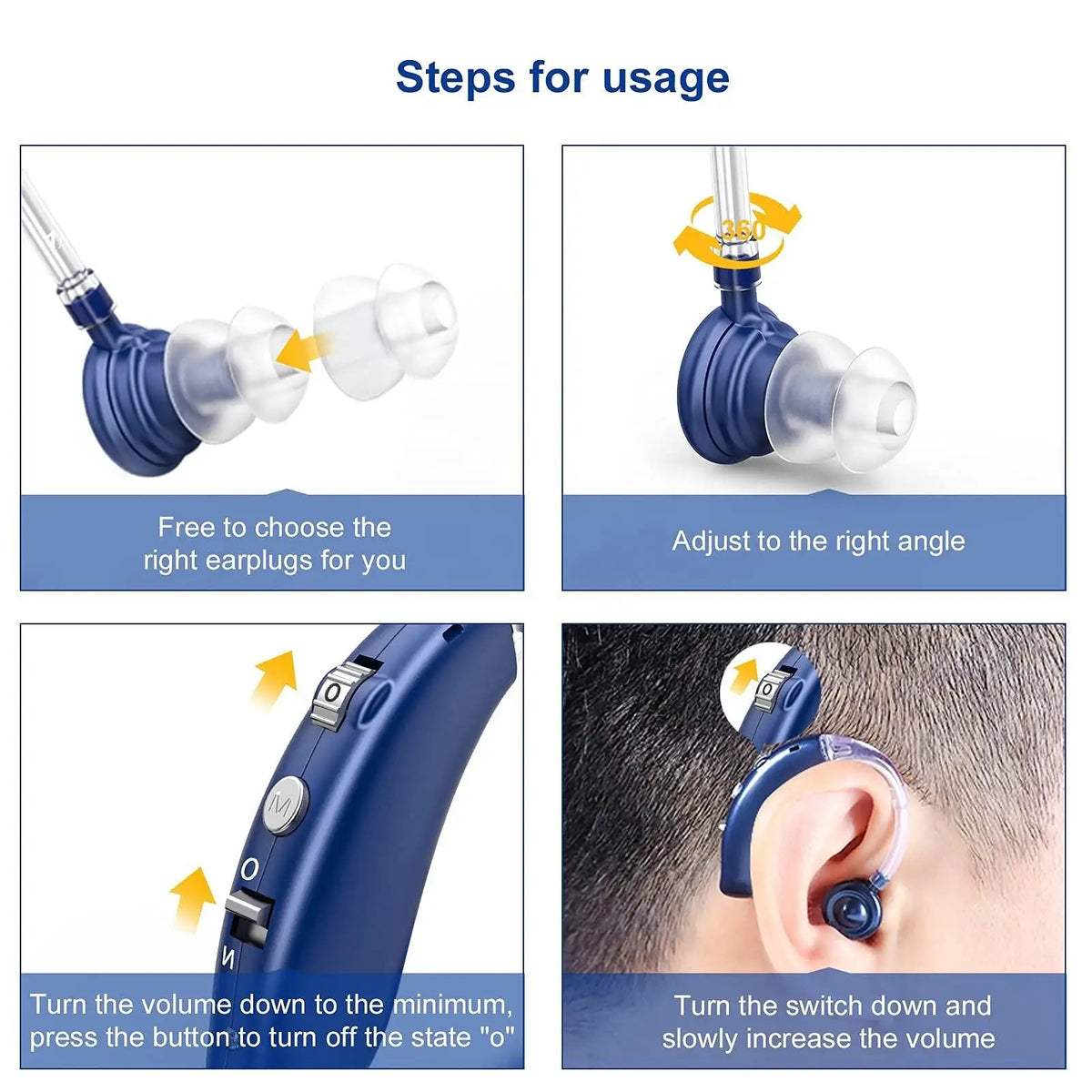 MUOXI 2025 Bluetooth Hearing Aid &ndash; USB Rechargeable with Adjustable Tone