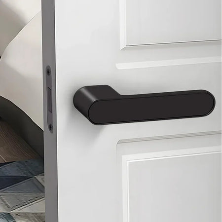 Ecological Magnetic Handle Door Lock 046 - Silent Operation round / black