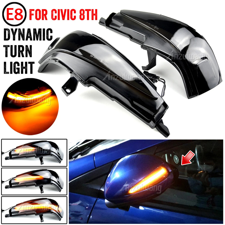 Semnale de turnare dinamice LED pentru oglinda laterală Honda Civic Mk8 2006-2011