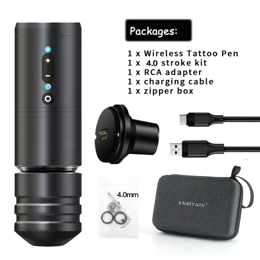Ambition Ninja Pro Wireless Tattoo Machine &ndash; Battery 2400mAh Black Mini battery