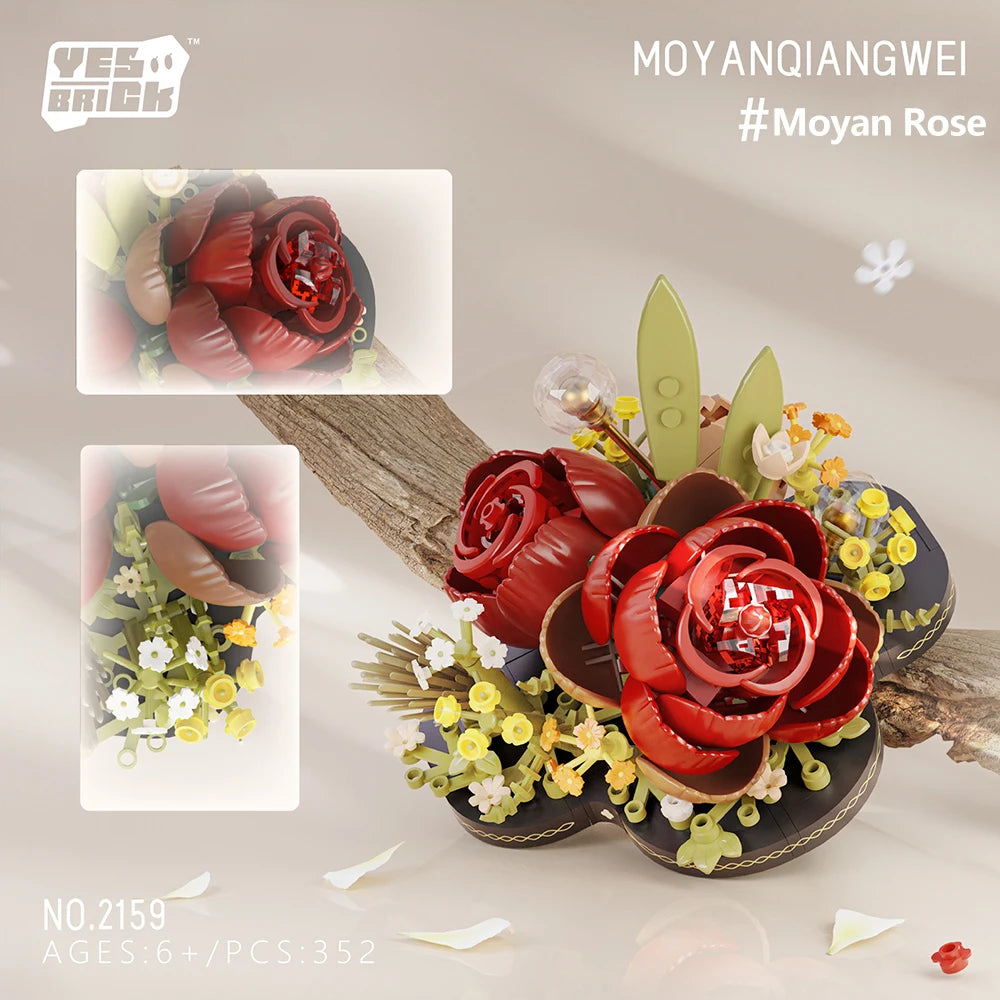 Buidling Blocks Flowers Potted Model &ndash; Creative Home Decor