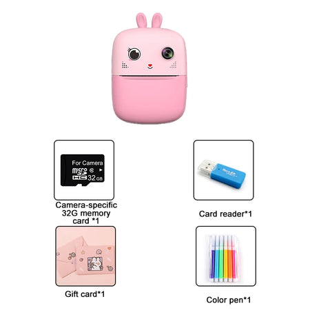 Kids Instant Print Digital Camera &ndash; Instant Photo Prints Pink-without bag