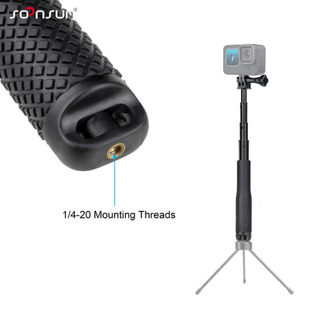 SOONSUN Aluminium Waterproof Selfie Stick &ndash; Versatile Underwater Grip for Action Cameras