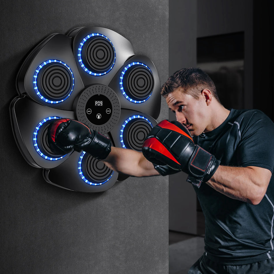Smart Music Boxing Trainer With Led Lights And Auto Counter