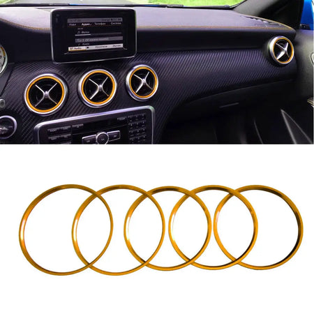 Aluminum AC Vent Trim Rings for Mercedes Benz W176 W246 C117 X156 by InterCyprus Trading Ltd