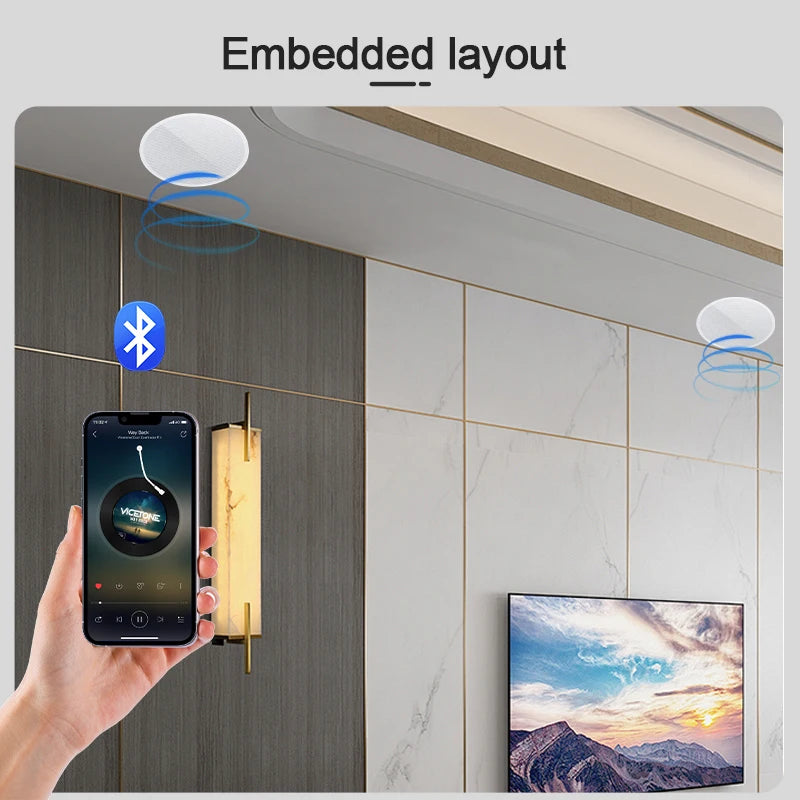 2-Zoll Mini-Bluetooth-Deckenlautsprecher mit integriertem Class-D-Verstärker