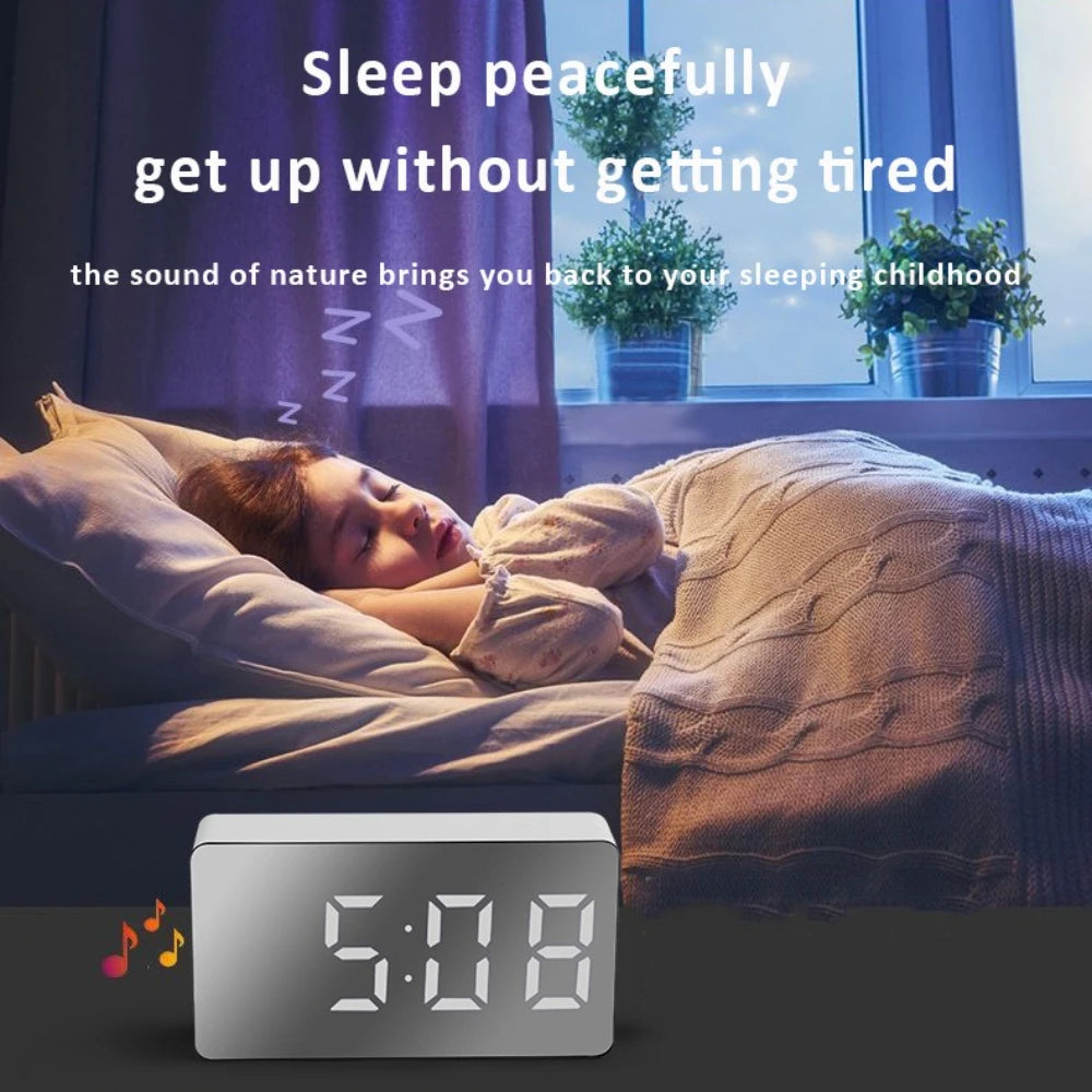 LED Smart Digital Alarm Clock with Intelligent Light Detection