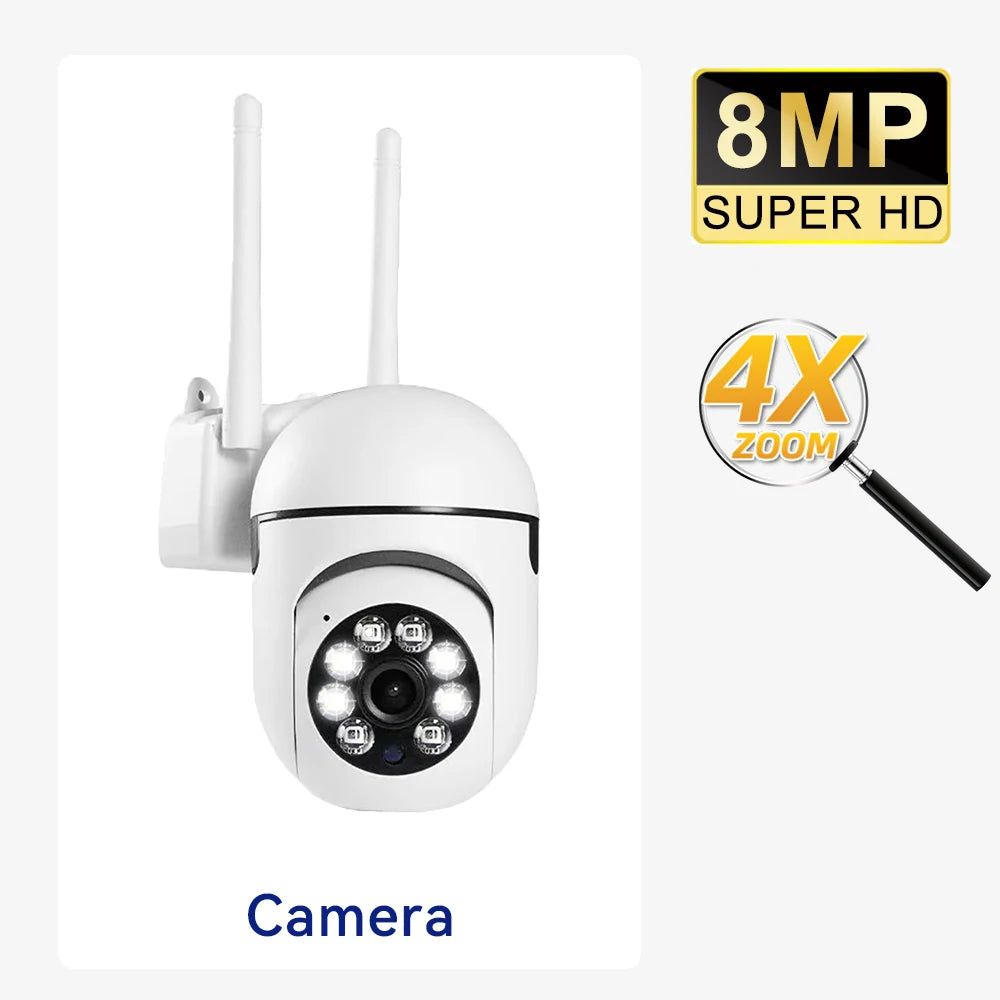Pegata 2.4G 1080P Outdoor Wireless Camera &ndash; 4X Zoom 8MP Camera / EU Plug