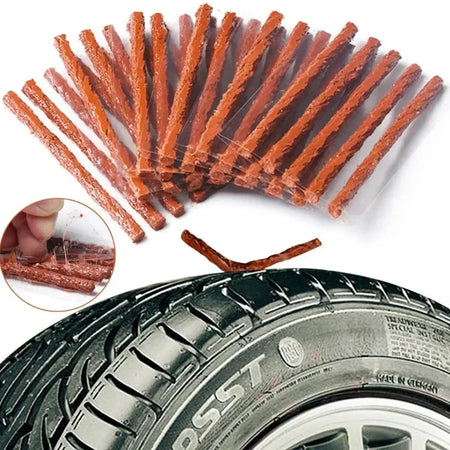 Tubeless Tire Repair Strips - Quick and Easy Puncture Fix for Cars, Motorcycles, and Bikes