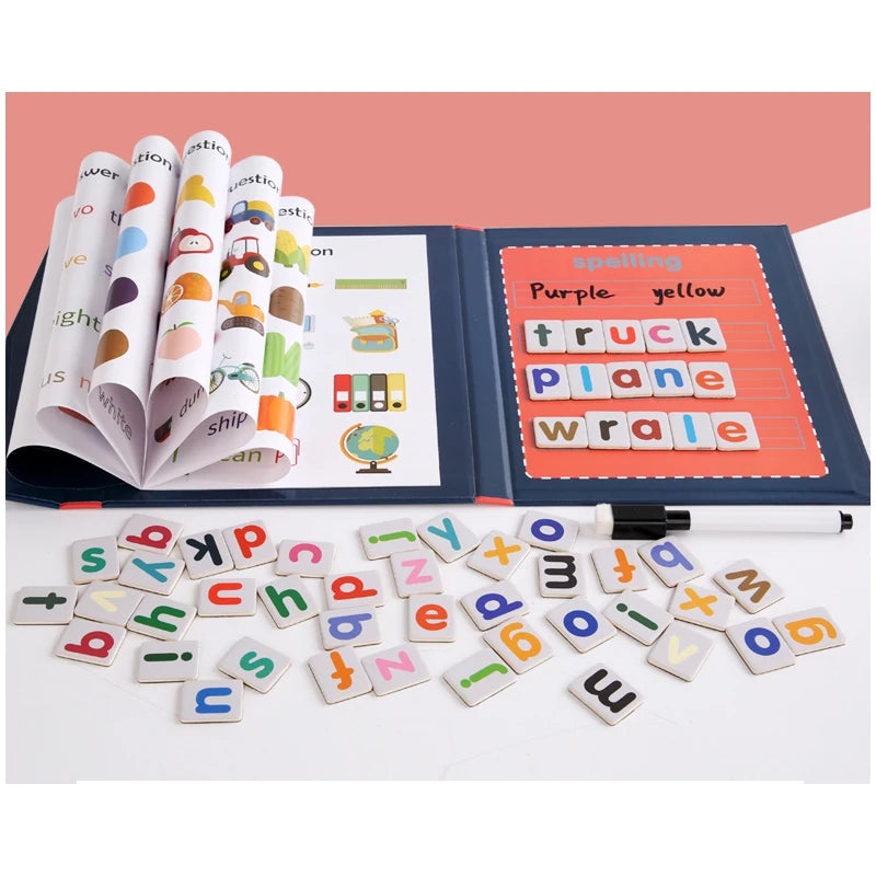 Wooden Magnetic Spelling Word Books &ndash; Educational Toy