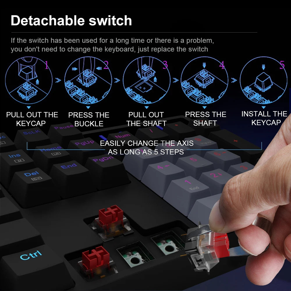 E-YOOSO Z14 RGB USB Mechanical Keyboard &ndash; Multilingual