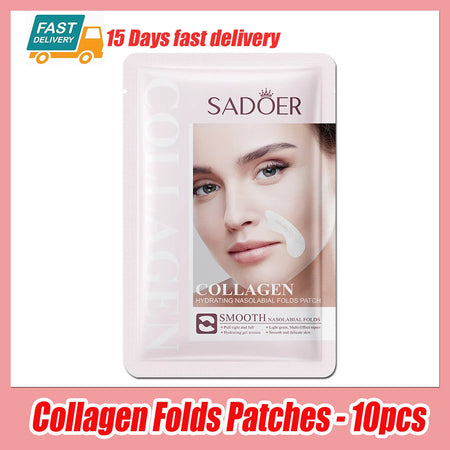 10pcs Hyaluronic Acid Collagen Face Mask for Moisturizing &amp; Firming Skin Cheek-10pcs