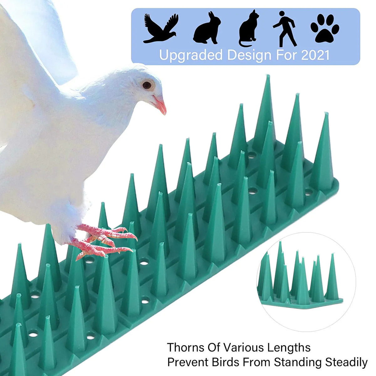 10Pcs 36cm Bird Deterrent Spike Set - Safe For Birds