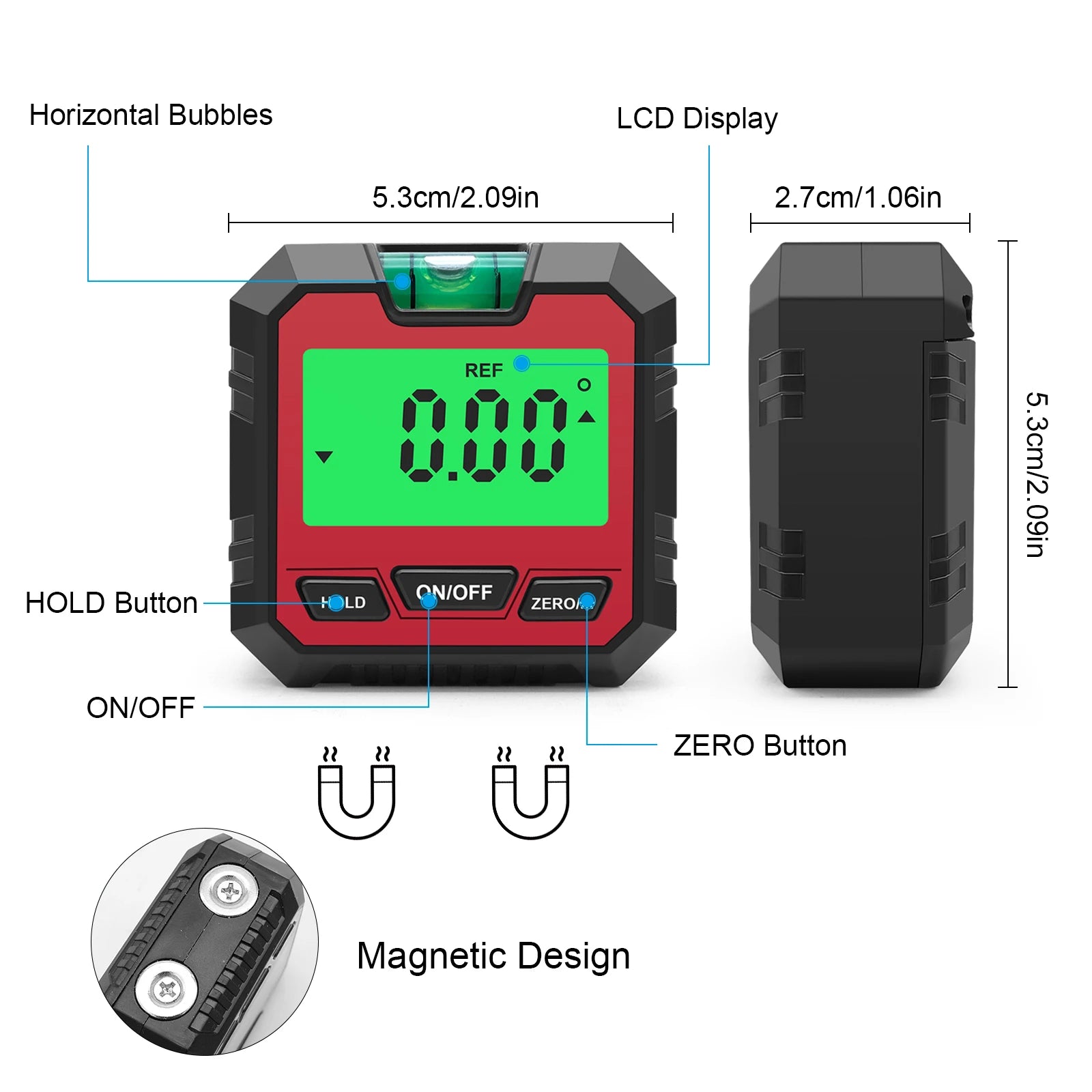 Digital Protractor 4x90 Inclinometer &ndash; Backlight Display