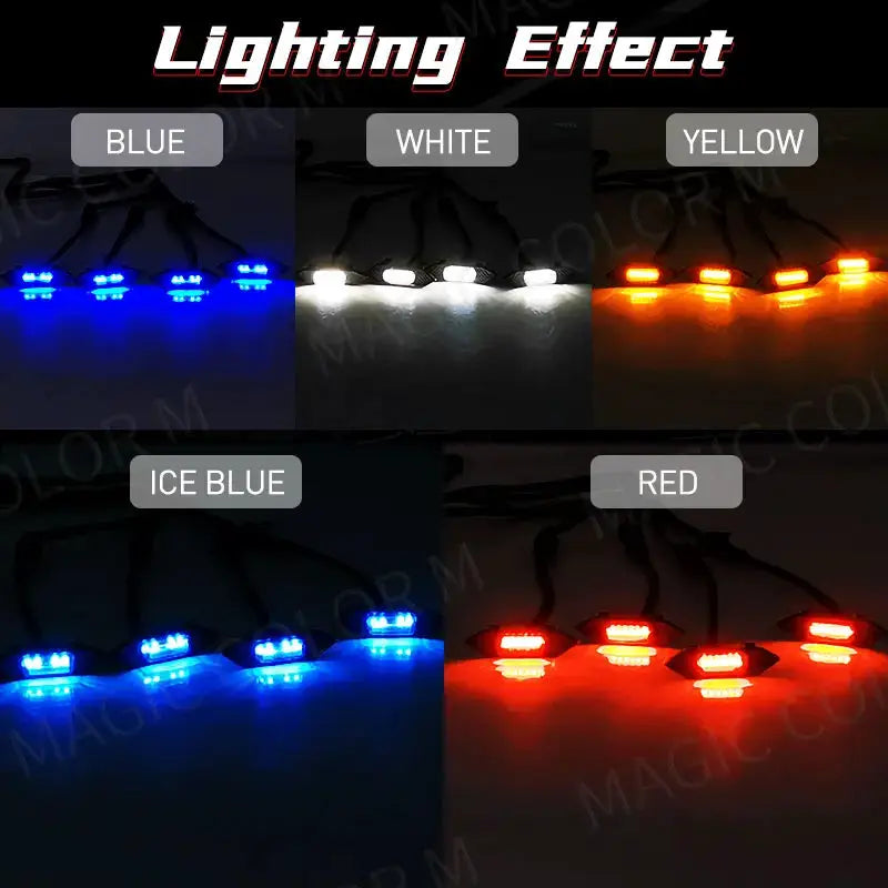 4PCS LED Grille Lights For Toyota RAV4 2019 2020 2021 2022 Front Grid Warning DRL Daytime Running Lamp Daylights Car Accessories by InterCyprus Trading Ltd