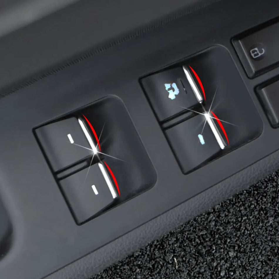 Kryty tlačítek okna 7 kusů pro Hyundai Elantra 2016-2020 ABS chrom interiérová úprava