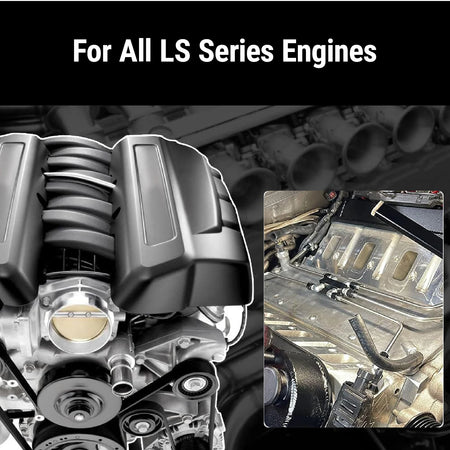 Stainless AN4 Coolant Crossover Vent Kit for LS1 LS2 LS3 LS7 LSX Engines by InterCyprus Trading Ltd