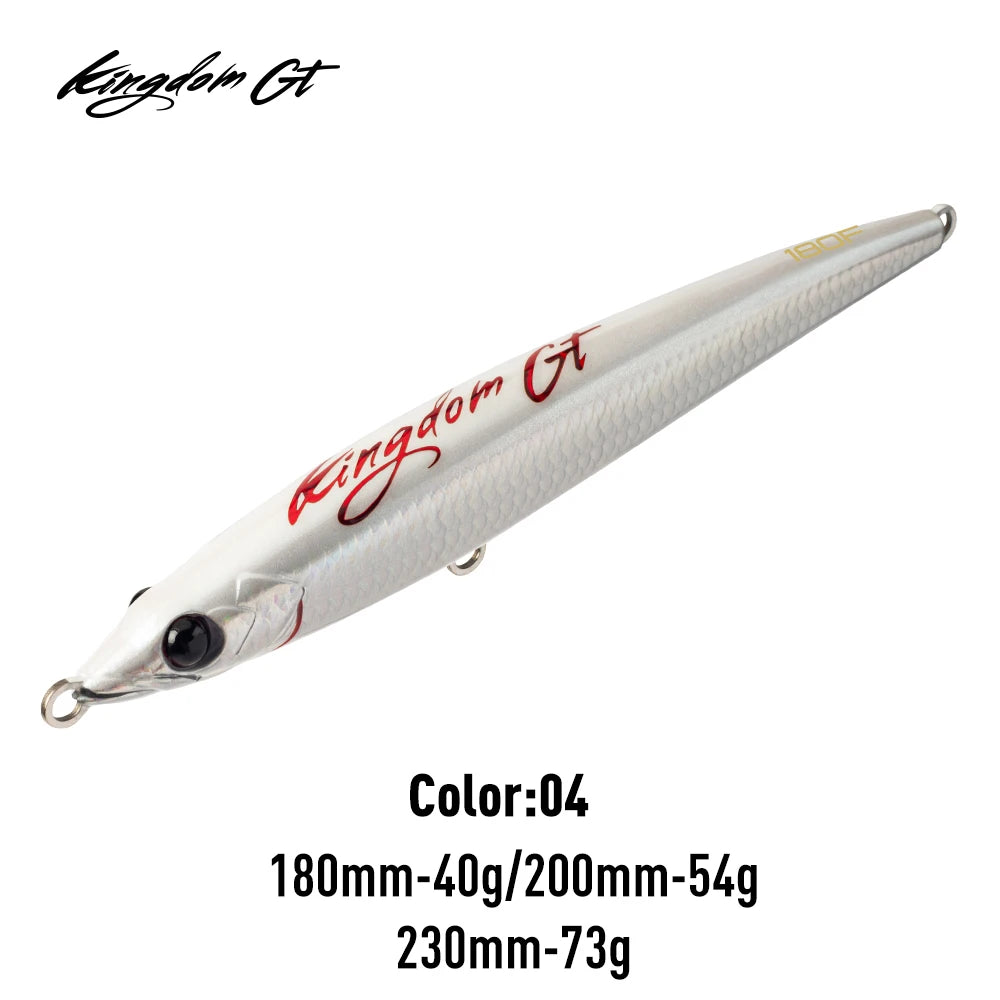 YOOFISH GT Sea Fishing Lure - Topwater Floating Artificial Bait for Tuna &amp; GT 4564-04 / 230mm 73g