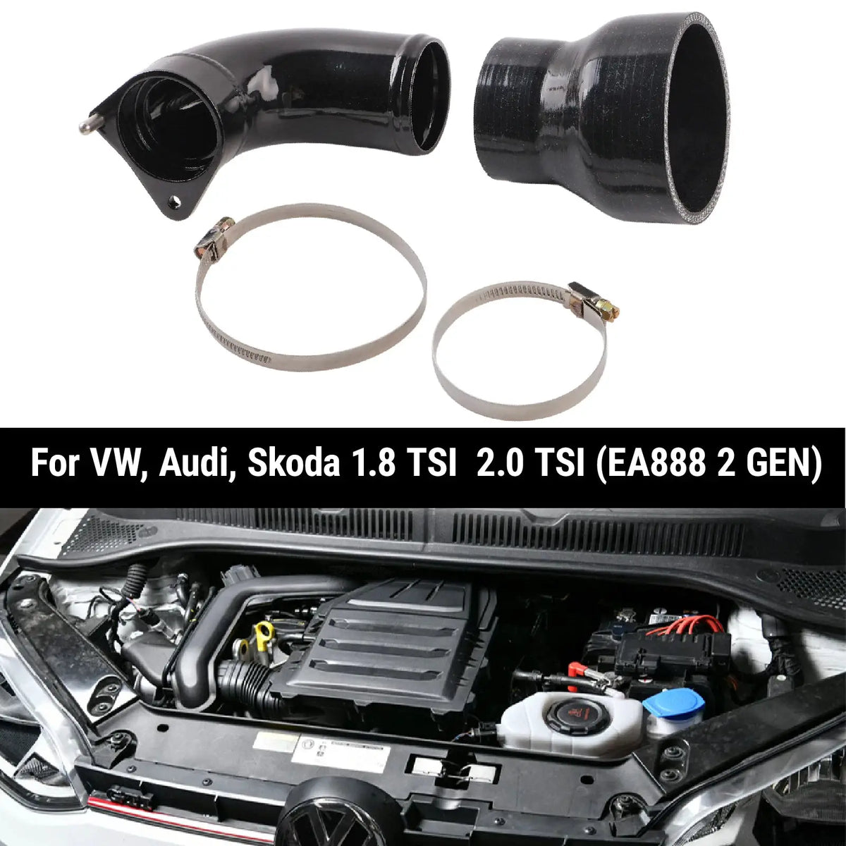 PIKBUK High-Flow Turbo Inlet Pipe for Volkswagen Audi Seat Skoda 1.0TSI Part Number 04C129656L Performance Upgrade Auto Part by InterCyprus Trading Ltd