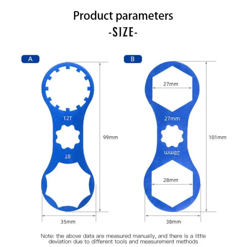 Llave de hombro de horquilla delantera de aluminio tres en uno para bicicletas MTB, 27 a 28mm