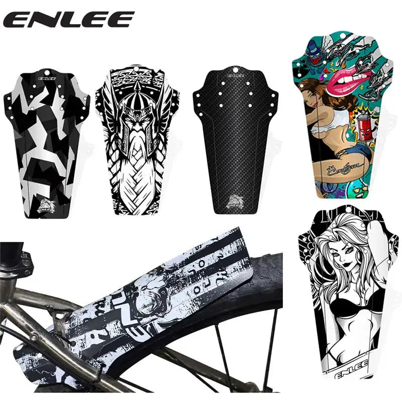 ENLEE Mountain Bike Fender Personalized Carbon Fiber Pattern Color DH Downhill Mountain Bike Saddle Fender Universal by InterCyprus Trading Ltd