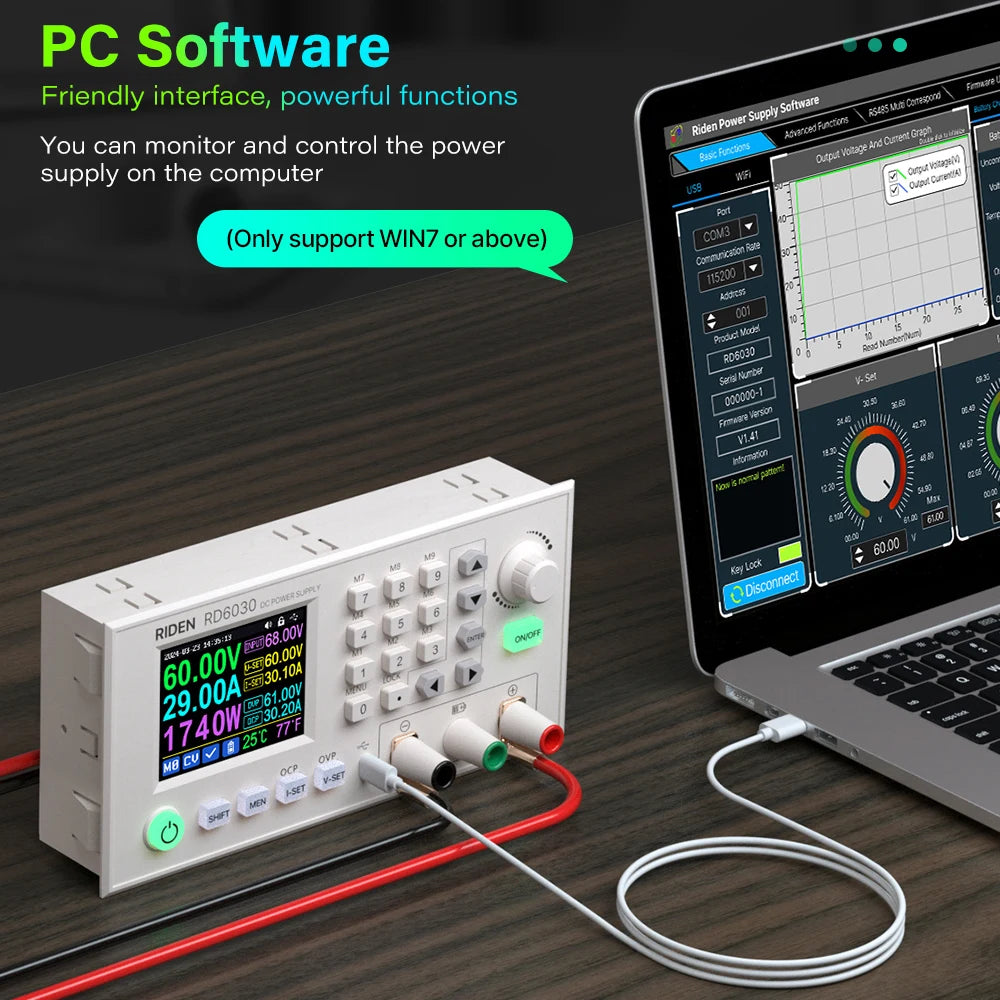 RD6030W Digital DC Power Supply Module - High Current 30A