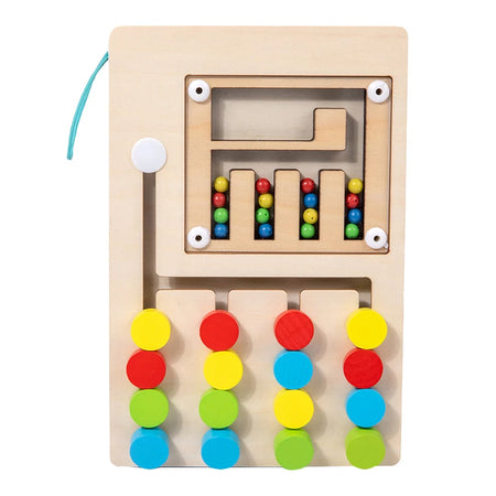 Magnetic Color Sliding Puzzle Board &ndash; Color Matching Logic NB230C1-4 Colors