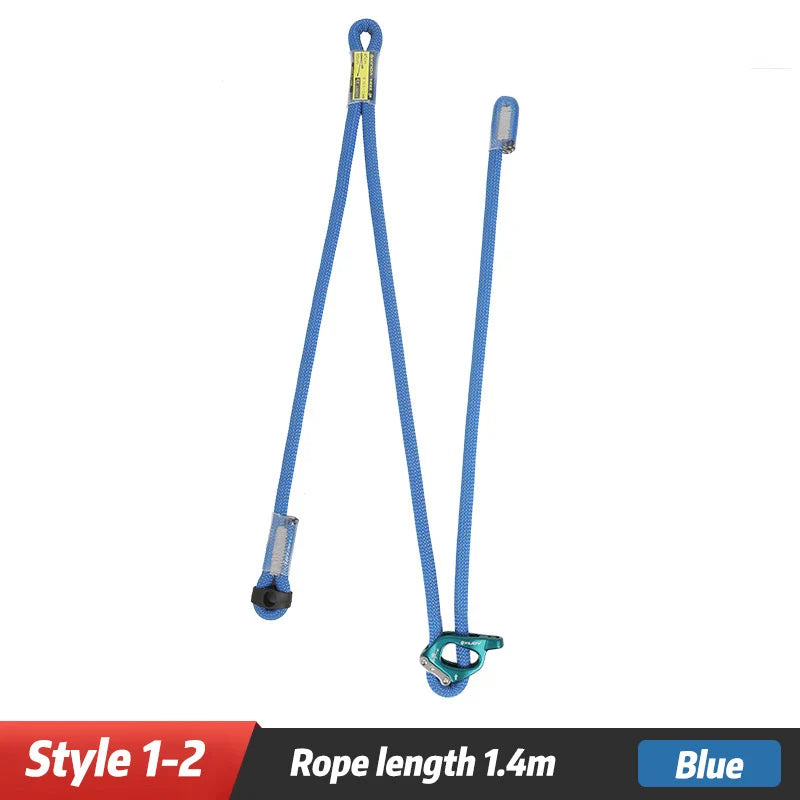 XINDA Cowstail Positioning Lanyard Adjuster &ndash; Safety Boost 1-2 Blue