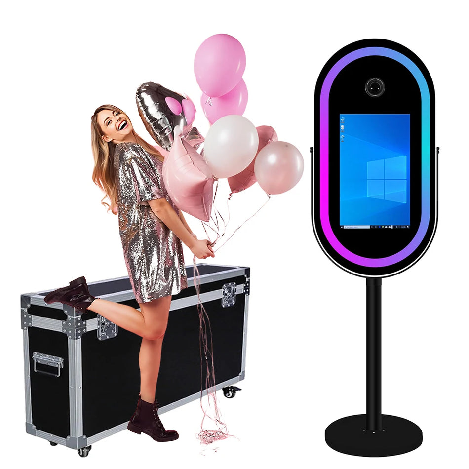 Burvju spogulis foto kabīne 21.5 LCD skārienekrāns lidojuma kaste