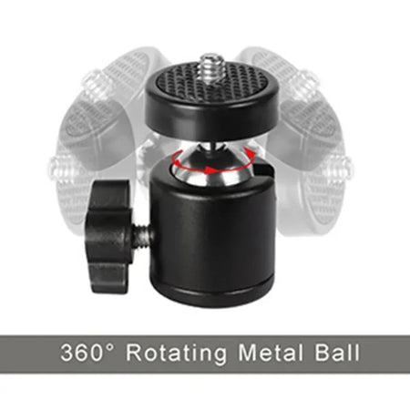 360&deg; Swivel Tripod Ball Head for DSLR &amp; Action Cameras