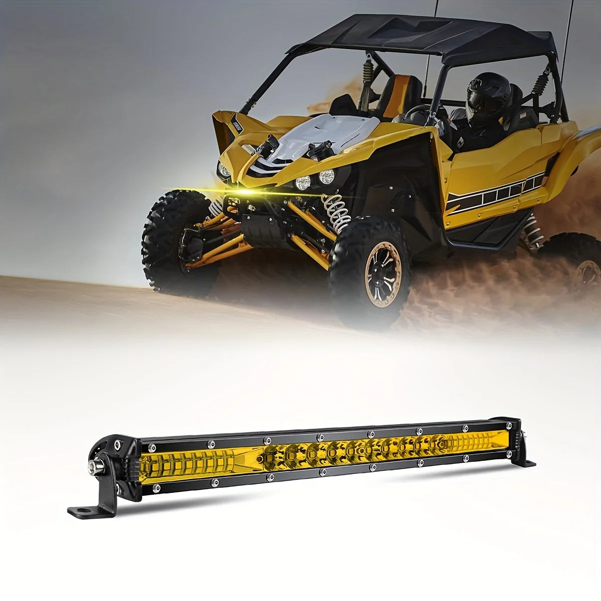10 And 20 Inch LED Light Bar Off Road &ndash; Bright Flood Beam 1pc 10 inch yellow