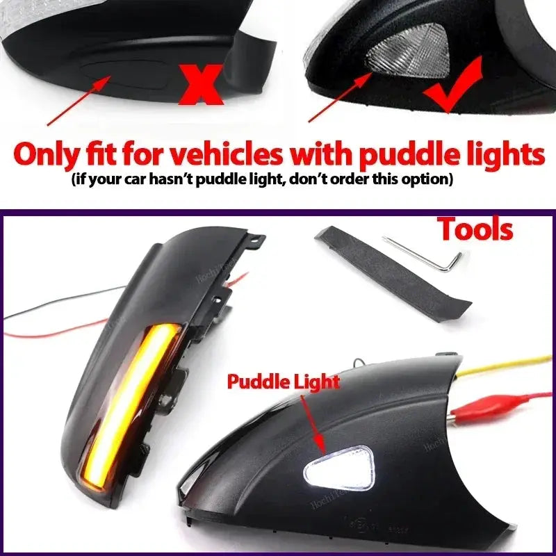 2x Dynamic Blinker LED Turn Signal Light Indicator Side Mirror Lamp For Volkswagen VW Tiguan 5N Sharan 7N Seat Alhambra 7N by InterCyprus Trading Ltd