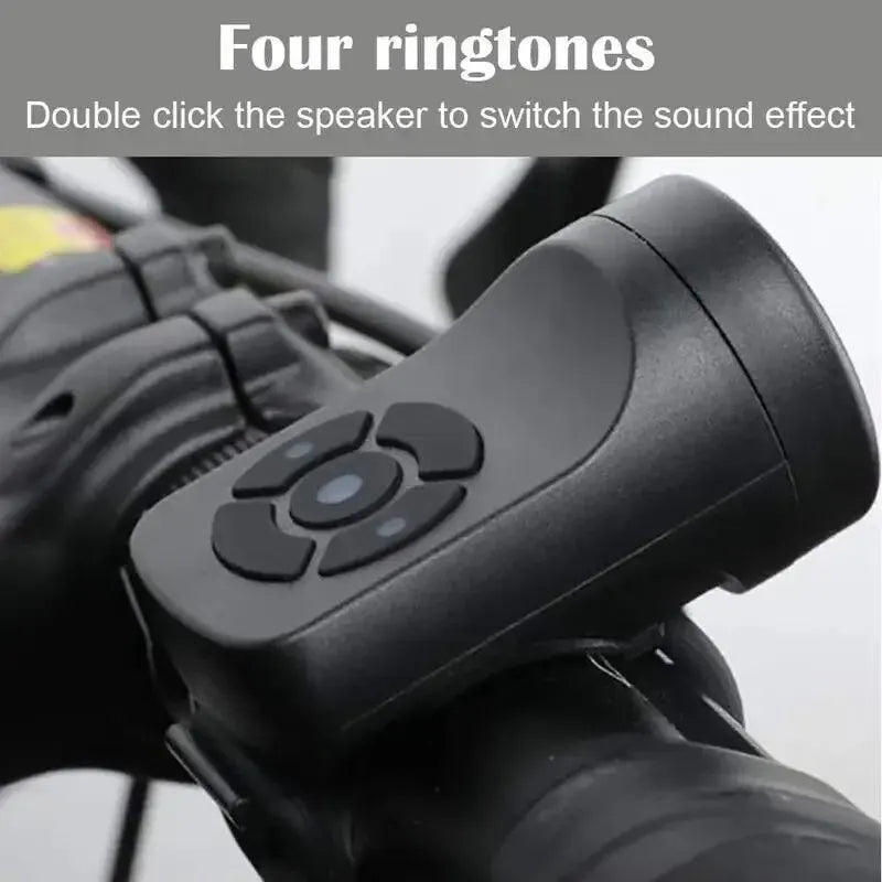 Electric Bicycle Bell with Powerful Rechargeable Ring, Plastic