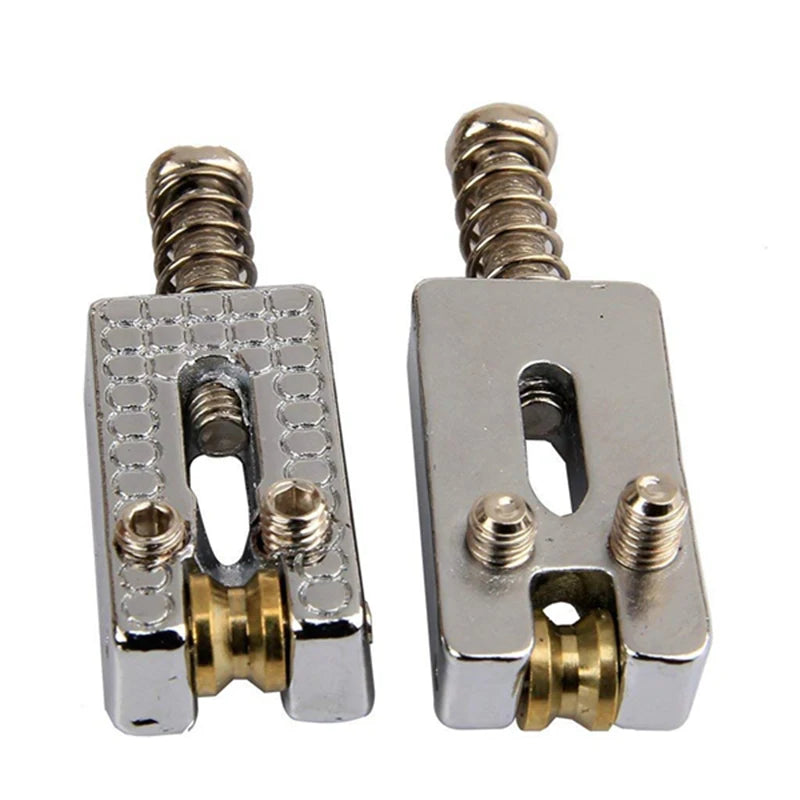 Roller Brücke Vibrato Sattel für Strat Tele Gitarren, Chrom, inklusive 6 Schraubenschlüssel