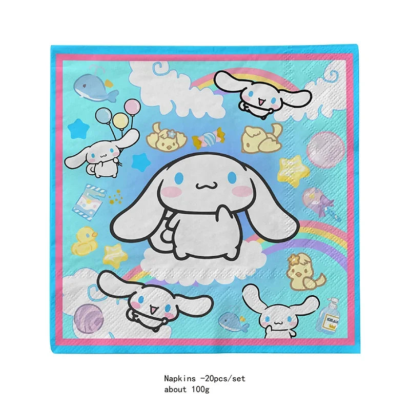 Cinnamoroll Kids Birthday Party Tableware Set Napkin 20Pcs