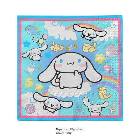 Cinnamoroll Kids Birthday Party Tableware Set Napkin 20Pcs