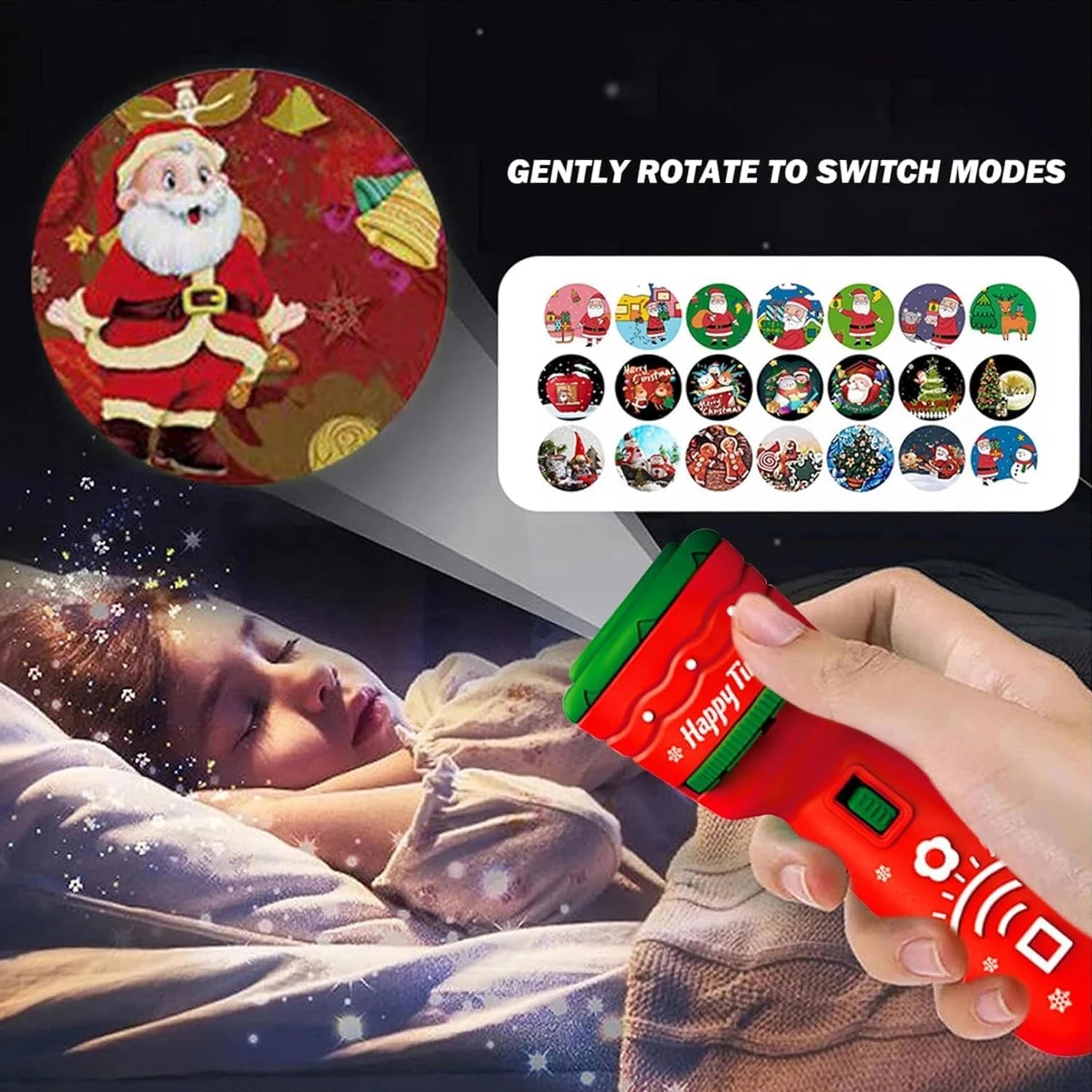Kids Projector Flashlight Toy &ndash; Fun Christmas Pattern for Early Education