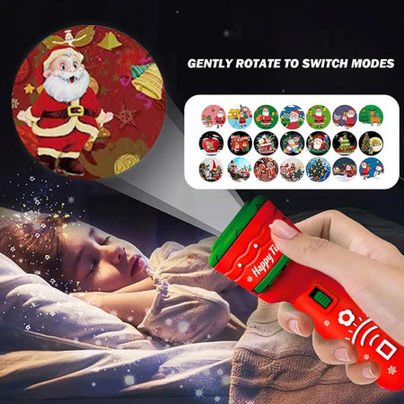 Kids Projector Flashlight Toy &ndash; Fun Christmas Pattern for Early Education