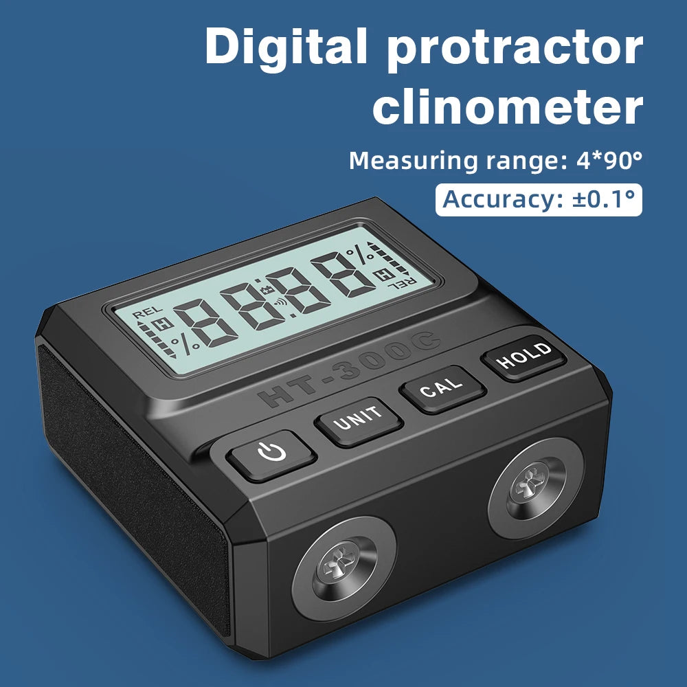 Mini Digital Protractor Magnet HT-300C &ndash; LCD Readout