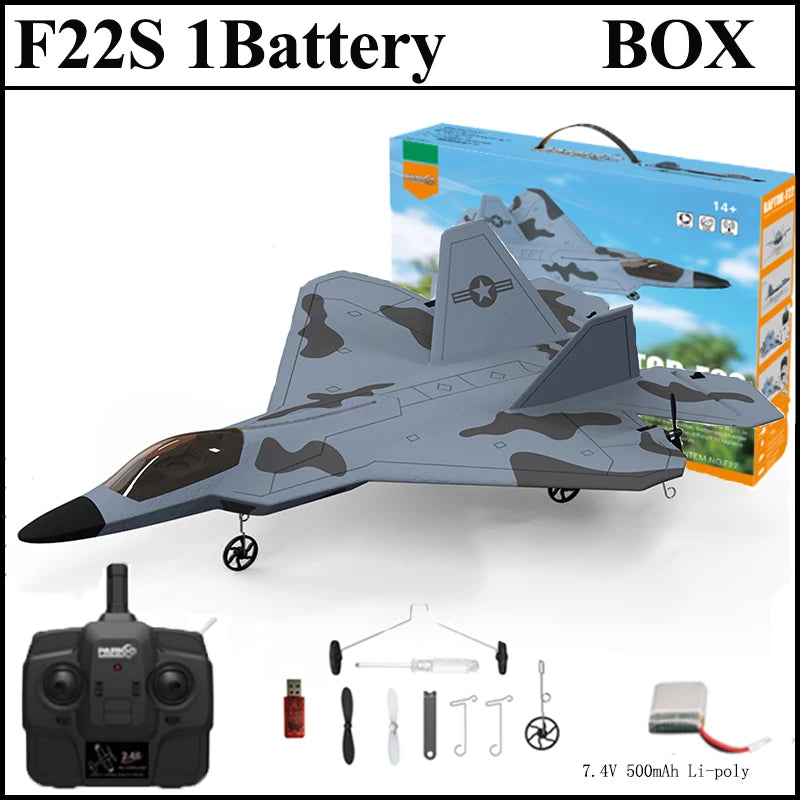 F22S 2.4G 4CH RC Airplane with Gyroscope and LED Light - WLtoys A180 Upgrade Gyro 1B BOX